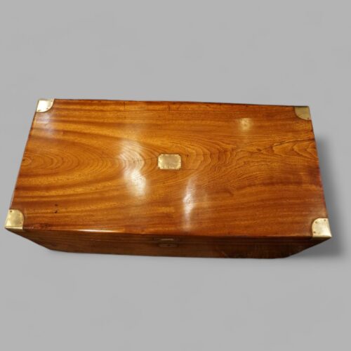 Victorian camphorwood campaign trunk top