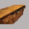 Antique oak cupboard dresser base drawers open