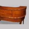 Edwardian mahogany Carlton House desk bow rear