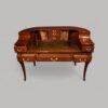 Edwardian mahogany Carlton House desk drawers open