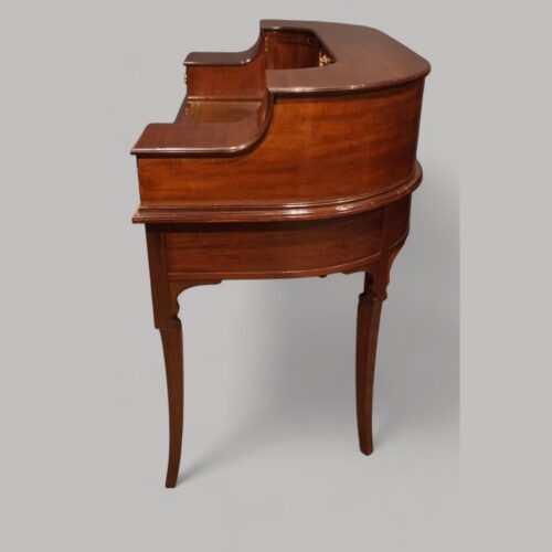 Edwardian mahogany Carlton House desk end
