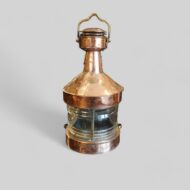 Large copper masthead ships lamp by Telford Crier and Mackay Ltd