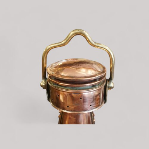 Large copper masthead ships lamp by Telford Crier and Mackay Ltd loop