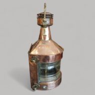Large copper masthead ships lamp by Telford Crier and Mackay Ltd side