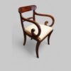 Regency mahogany desk chair angle