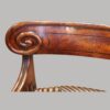Regency mahogany desk chair black line