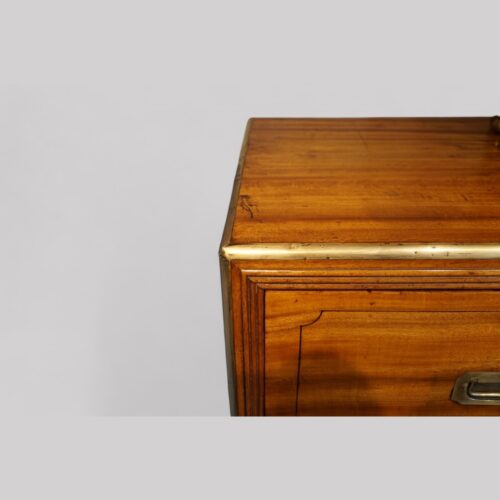 Victorian camphorwood military chest brass corners