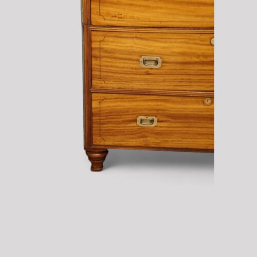 Victorian camphorwood military chest drawers