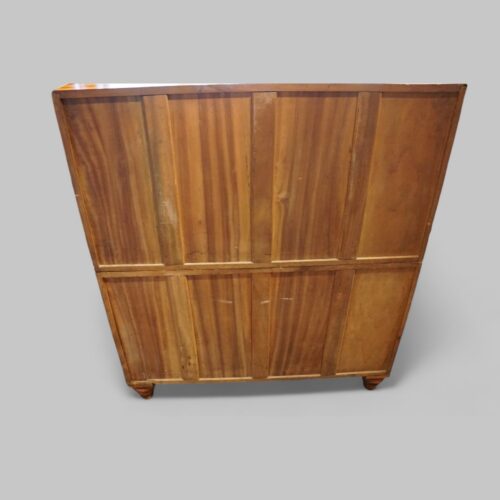 Victorian camphorwood military chest rear