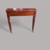 Victorian mahogany writing table end view