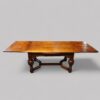 Antique oak draw leaf refectory dining table