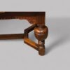 Antique oak draw leaf refectory dining table leg