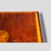 Edwardian inlaid mahogany revolving bookcase corner
