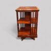 Edwardian inlaid mahogany revolving bookcase showing base