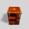 Edwardian inlaid mahogany revolving bookcase side