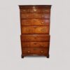 George III walnut chest on chest