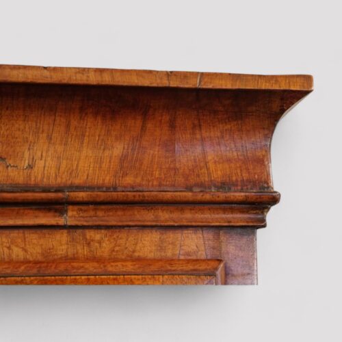 George III walnut chest on chest concave