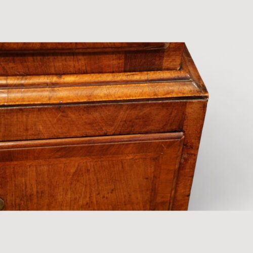 George III walnut chest on chest corner