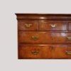 George III walnut chest on chest cornice
