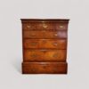 George III walnut chest on chest top