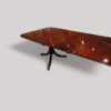 George V mahogany twin pillar dining table side