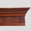Georgian style mahogany bookcase cornice detail