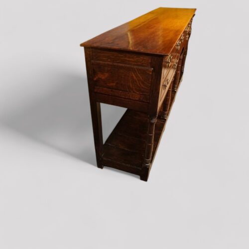 Large Antique oak dresser base end