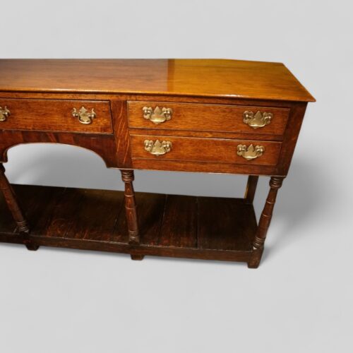 Large Antique oak dresser base end drawers