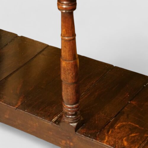 Large Antique oak dresser base turned front leg