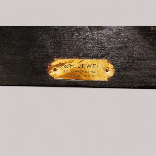 Large Georgian style mahogany pillar dining table S&H Jewell trade label