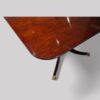 Large Georgian style mahogany pillar dining table corner detail