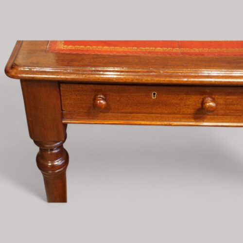 Large Victorian mahogany writing table drawer