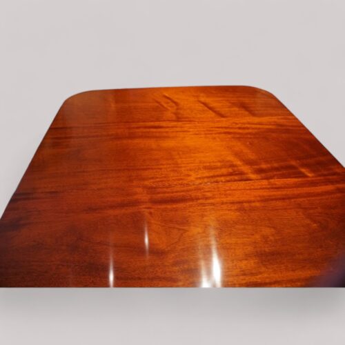 Mahogany twin pillar table end top