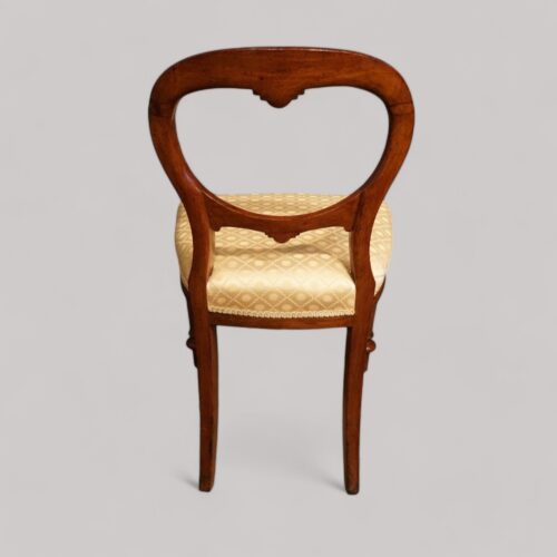 Set of 8 Victorian balloon back dining chairs rear