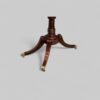 Sheraton mahogany twin pillar crossbanded dining table base angle