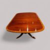 Sheraton mahogany twin pillar crossbanded dining table no leaves