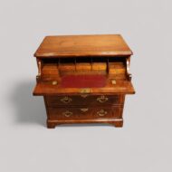 Small George II walnut secretaire chest desk open