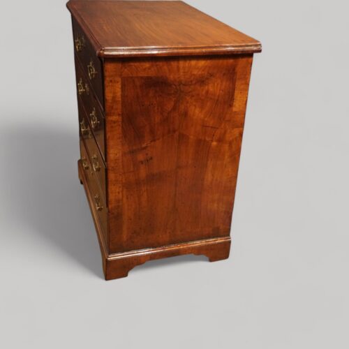 Small George II walnut secretaire chest side