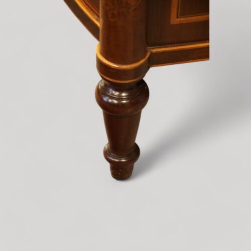 Victorian inlaid display cabinet foot