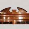 Victorian inlaid display cabinet pediment