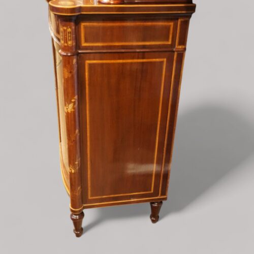 Victorian inlaid display cabinet side base