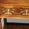 19th century oak pot board dresser base drawer front