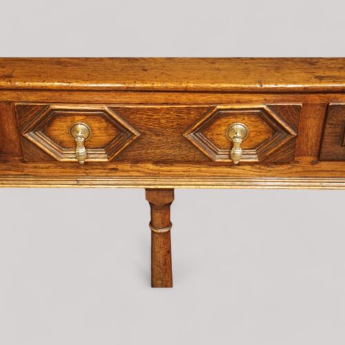 19th century oak pot board dresser base drawer handle