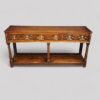 19th century oak pot board dresser base front