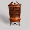 Edwardian inlaid serpentine bookcase 1