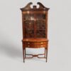 Edwardian inlaid serpentine bookcase