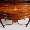 Edwardian inlaid serpentine bookcase inlaid urn