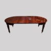 Edwardian mahogany circular extending dining table side