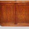 George III mahogany breakfront bookcase base centre doors