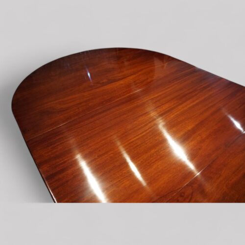 Georgian style mahogany twin pillar rounded end